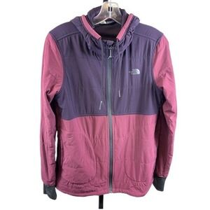The North Face Women's Size Small Petite Hooded Insulated Colorblock Purple Pink